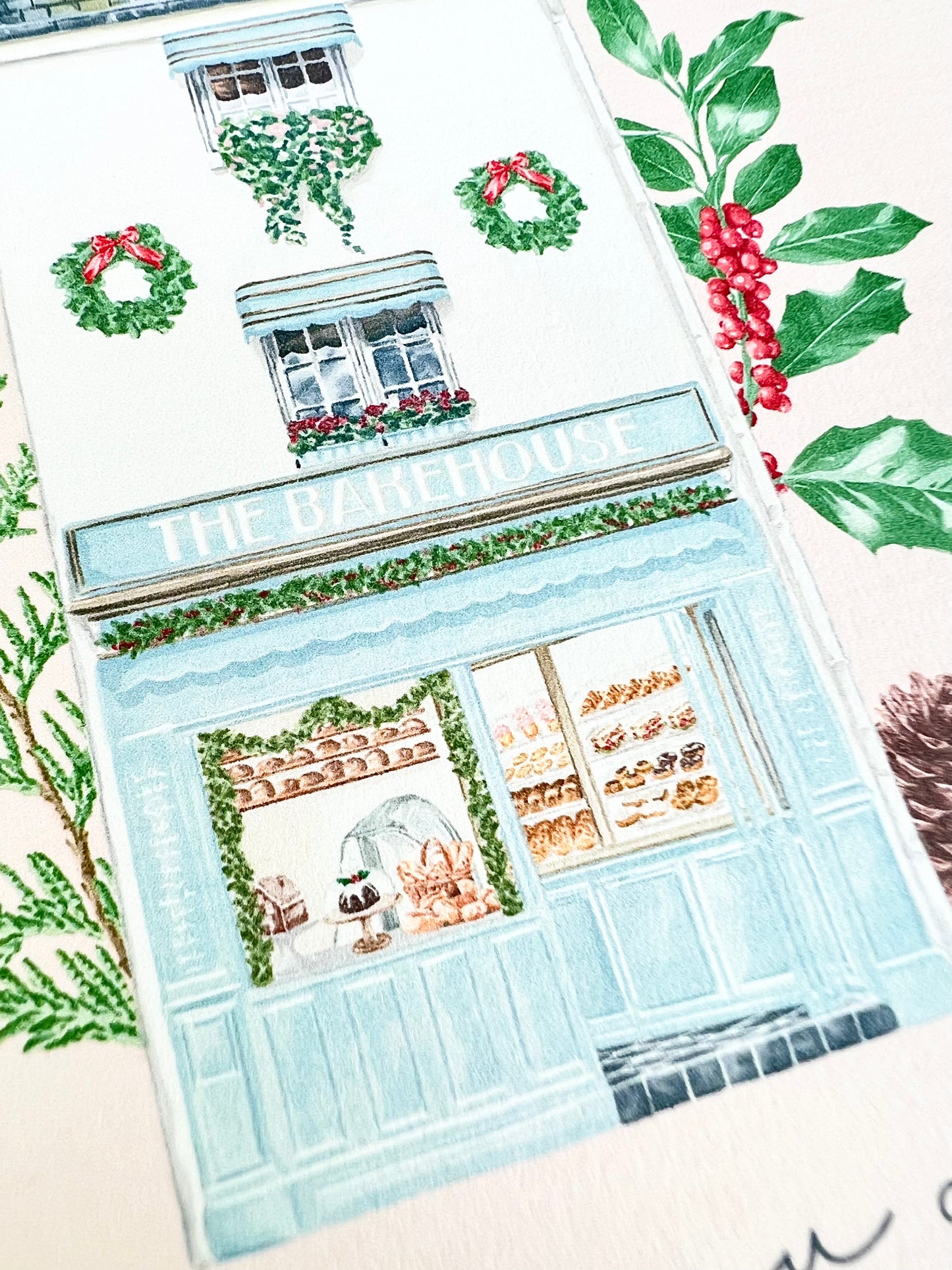 Personalised Bakery Shop Christmas Card