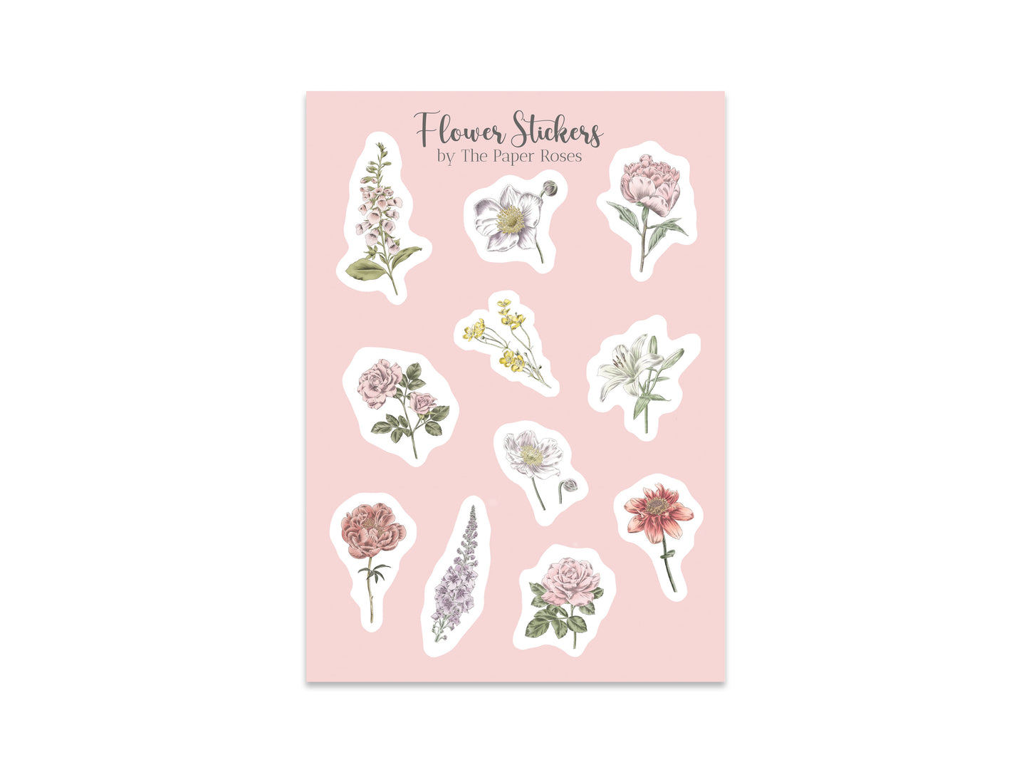 Garden Flowers Mini Planner Stickers