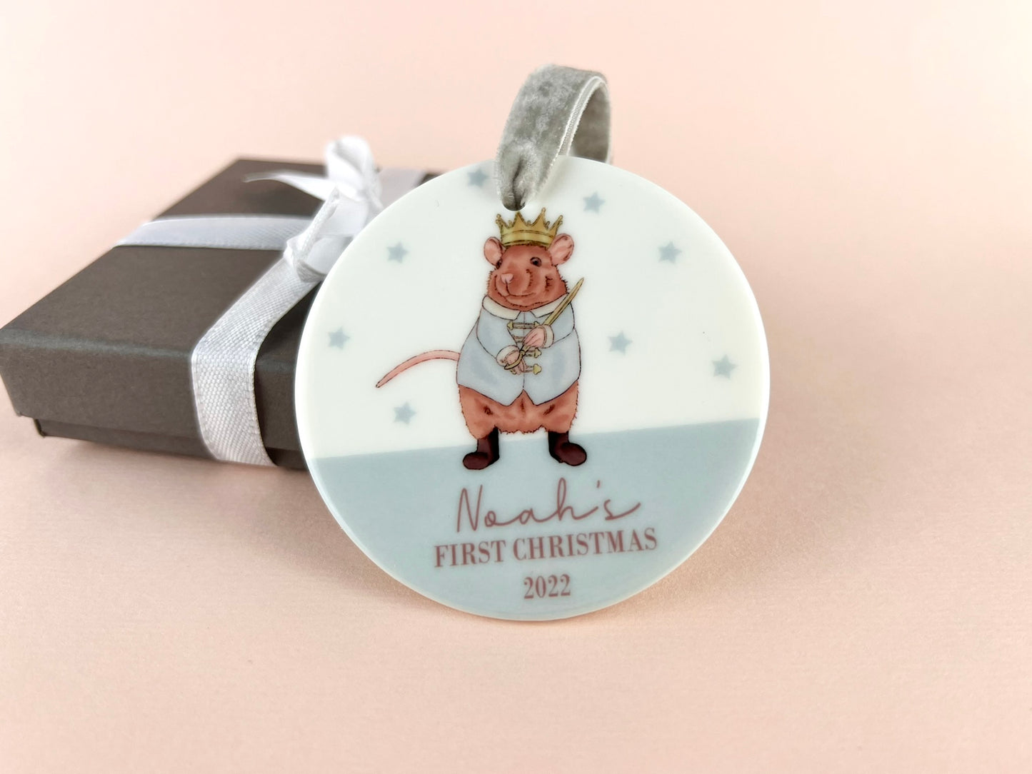 Personalised Name Nutcracker Mouse King Bauble