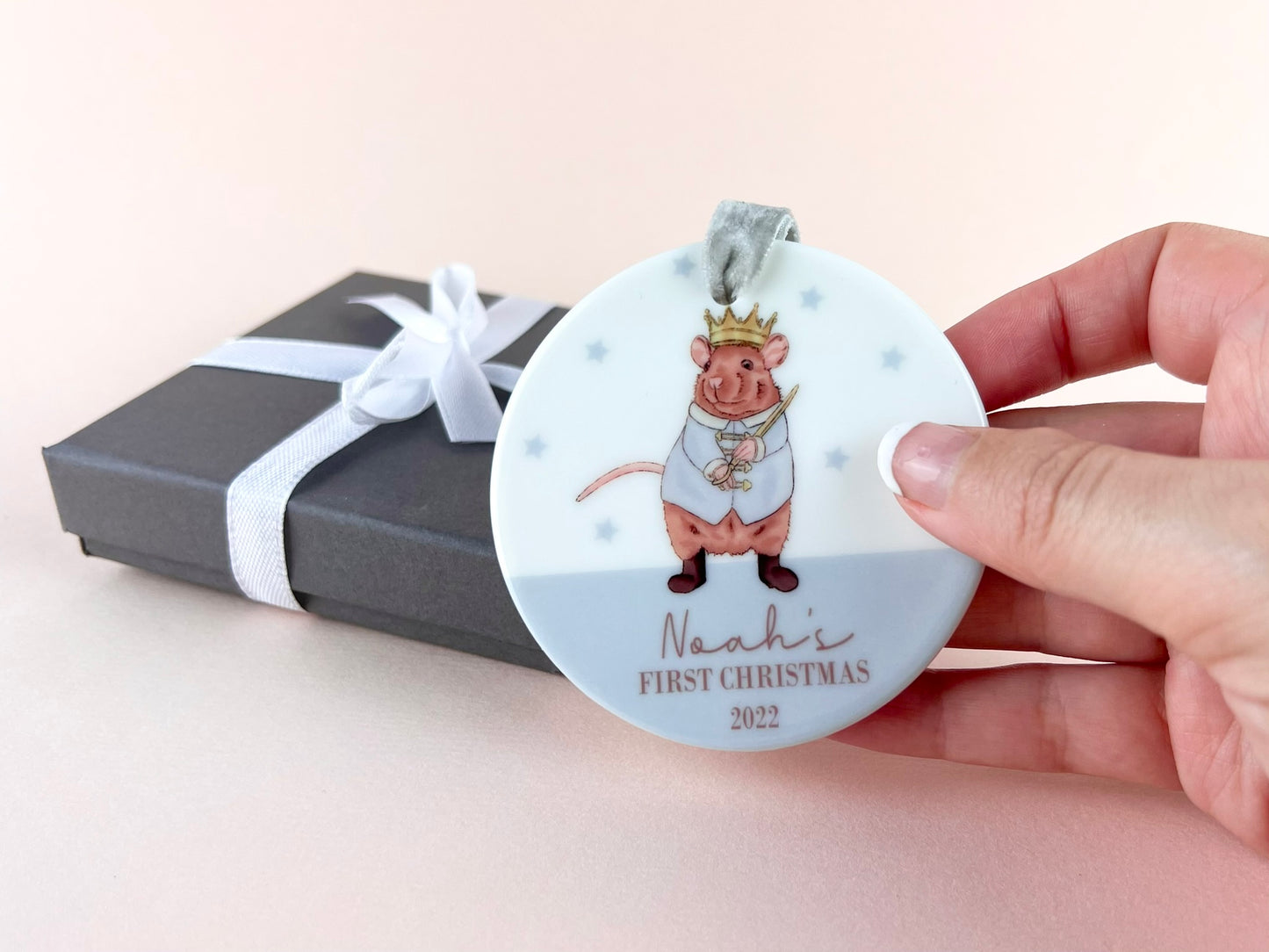 Personalised Name Nutcracker Mouse King Bauble