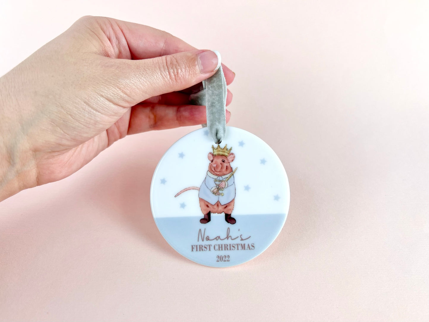 Personalised Name Nutcracker Mouse King Bauble