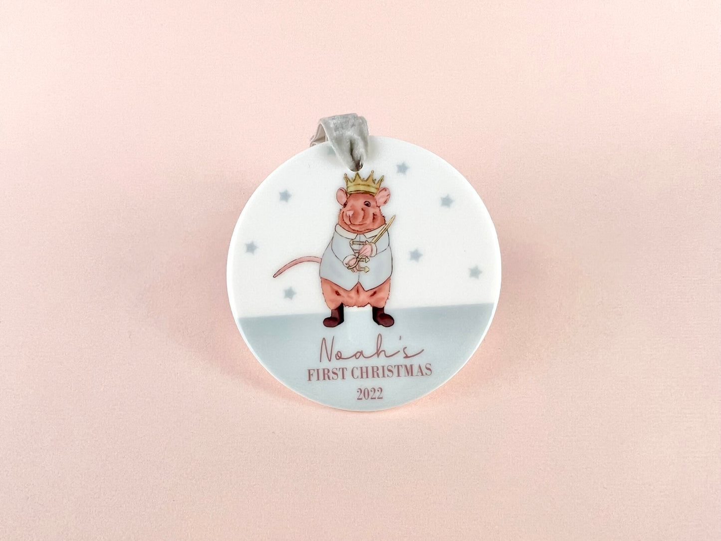 Personalised Name Nutcracker Mouse King Bauble