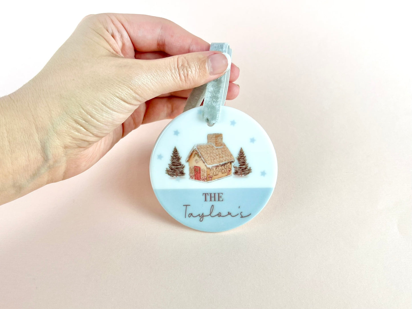 Personalised Gingerbread House Ceramic Bauble