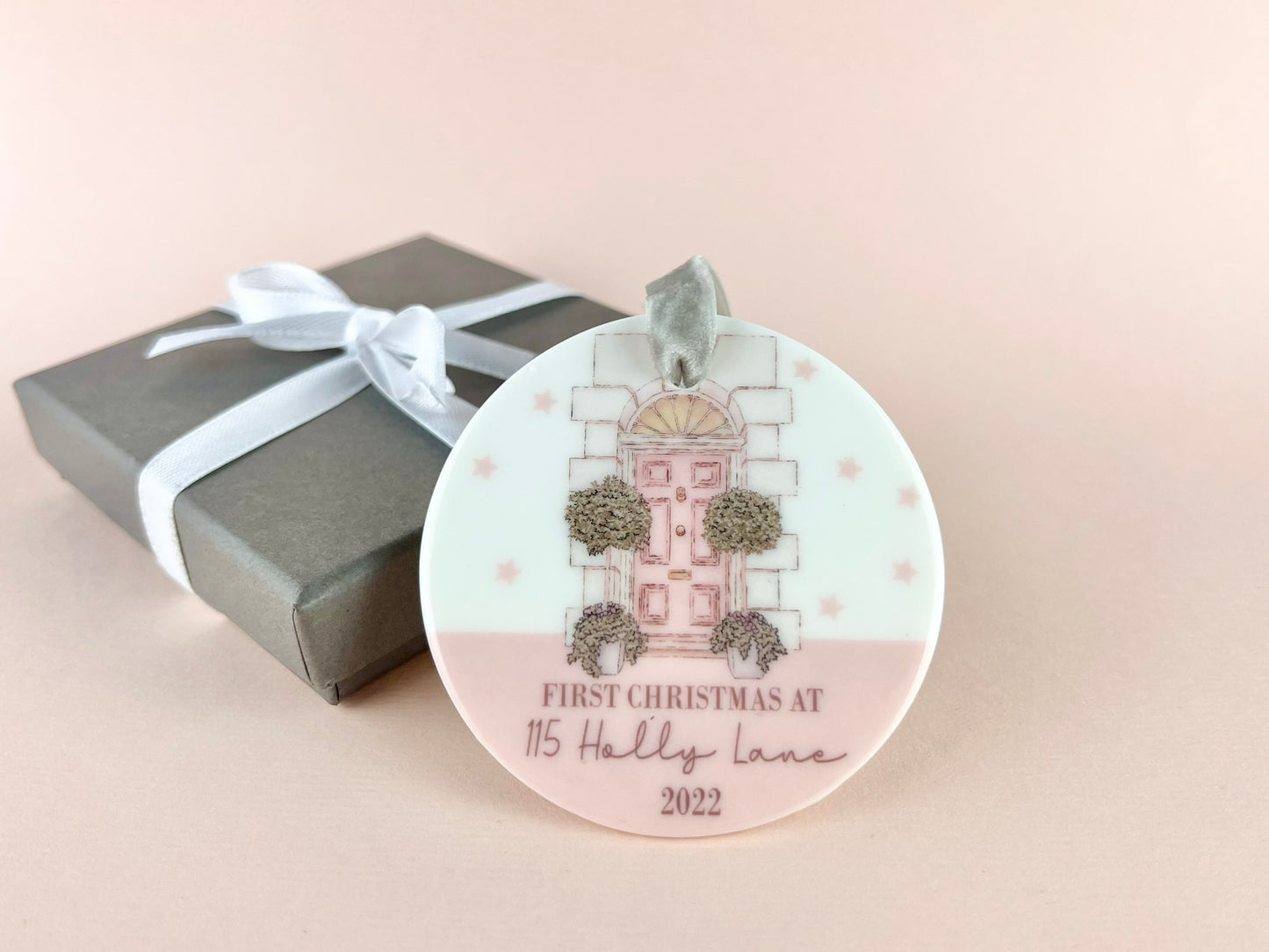 Personalised Name Front Door Ceramic Bauble