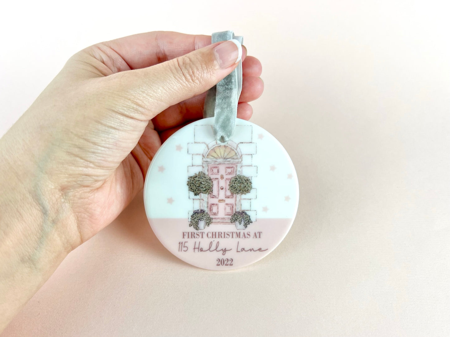 Personalised Name Front Door Ceramic Bauble