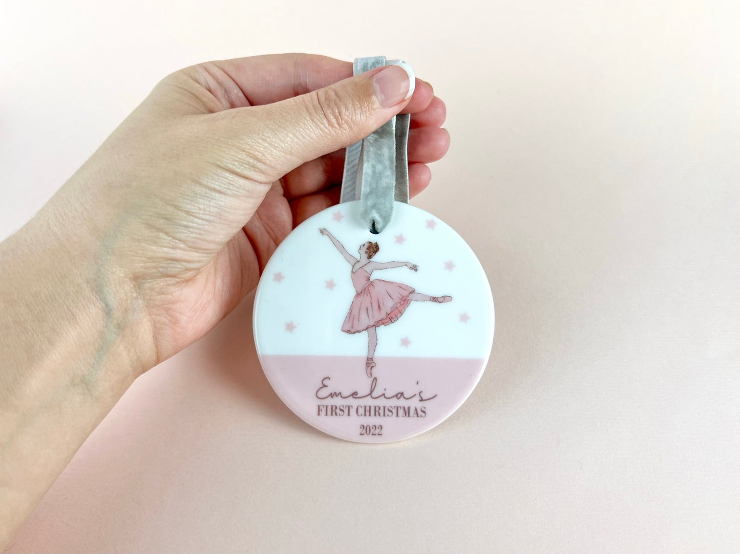 Personalised Name Ballerina Bauble, Custom Bauble