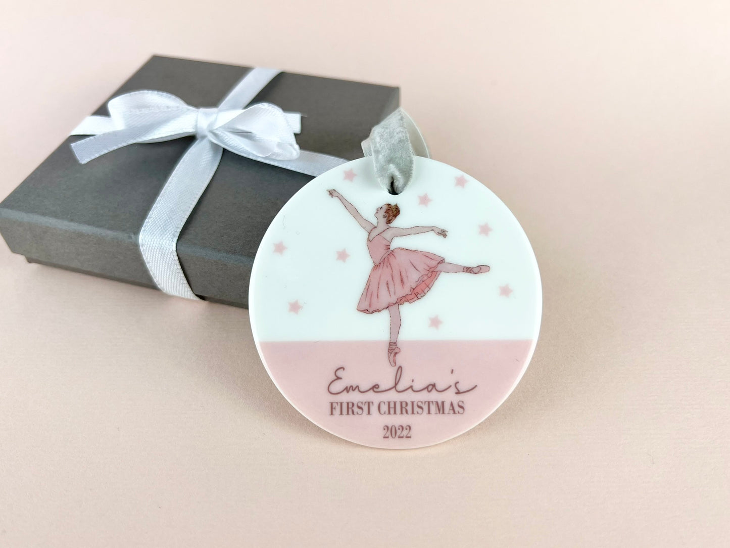 Personalised Name Ballerina Bauble, Custom Bauble