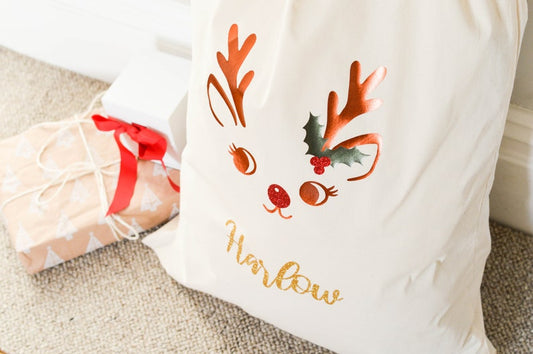 Personalised Reindeer XL Santa Sack